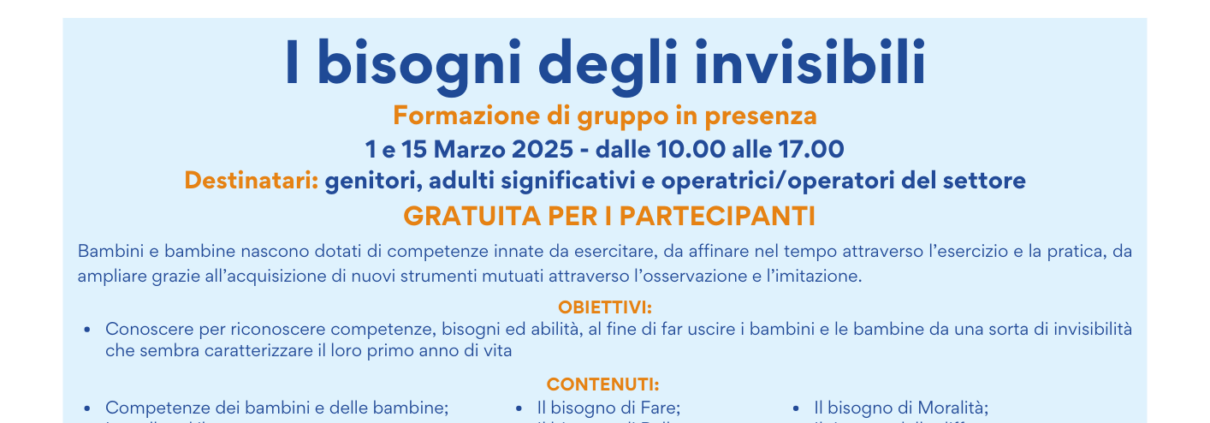 I bisogni degli invisibili - Marzo 2025